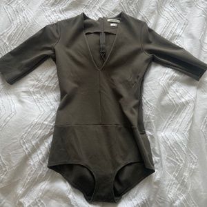 Army green Babaton body suit in small